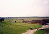 Panoramatický pohľad na Birkenau. Tábor B II a karanténny tábor.